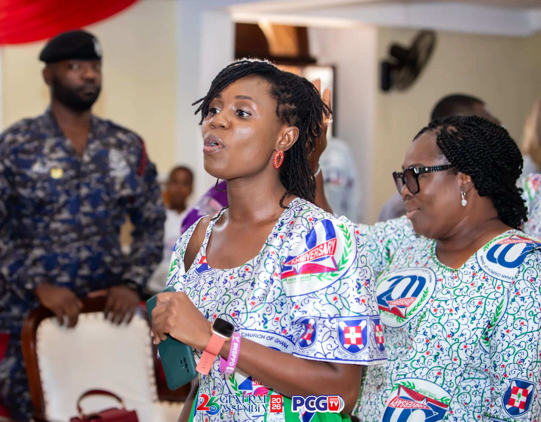 Presbyterian women singing together at an assembly